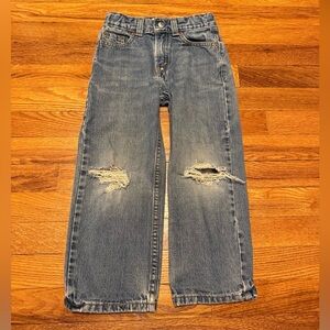 Levi’s 569 Regular Loose Straight Boys 5s Adjustable Waist Distressed Jeans